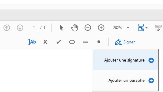 Ajouter une signature