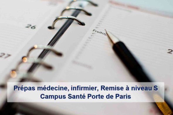 Calendrier prépa médecine, infirmier et remise à niveau S